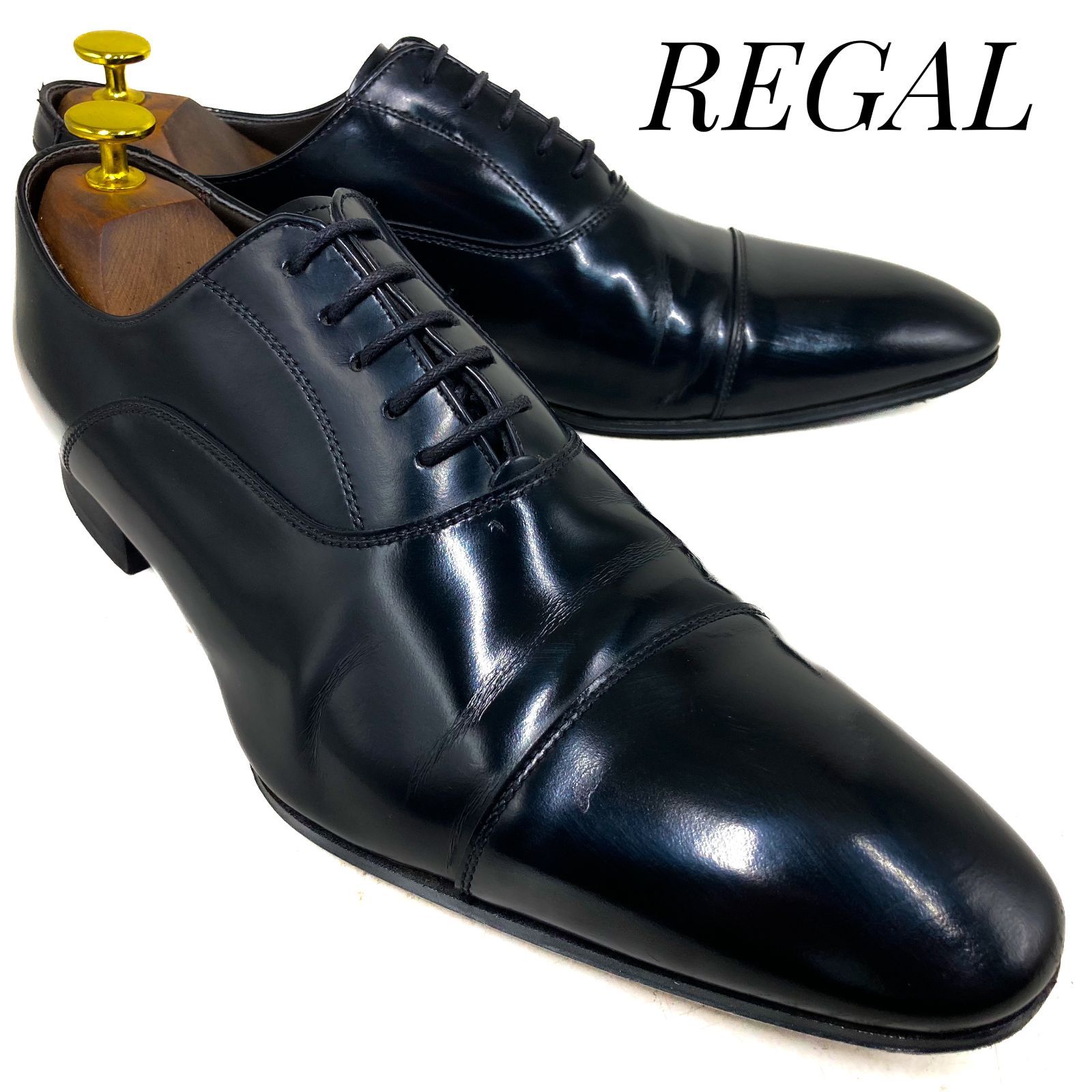 REGAL リーガル 内羽根式ストレートチップ 011R 黒 ブラック 26cm 革靴