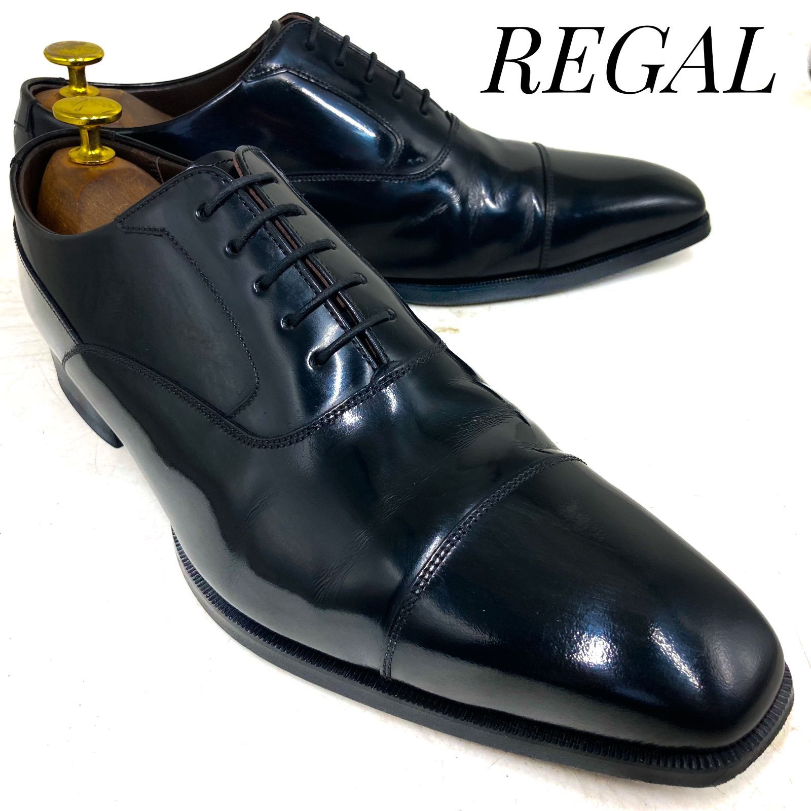 REGAL リーガル 内羽根式ストレートチップ 22FR 黒 ブラック 24cm 革靴