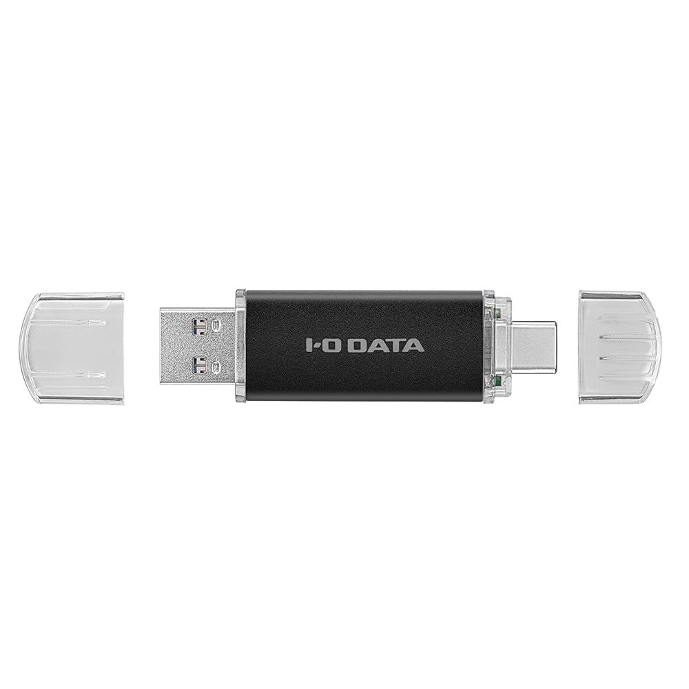 IODATA USBメモリー 256GB Type-A&Type-C搭載 USB 3.2 Gen 1対応 スマホ 容量不足 PC データ共有 バックアップ 日本メーカー ブラック U3C-STD256G/KUE