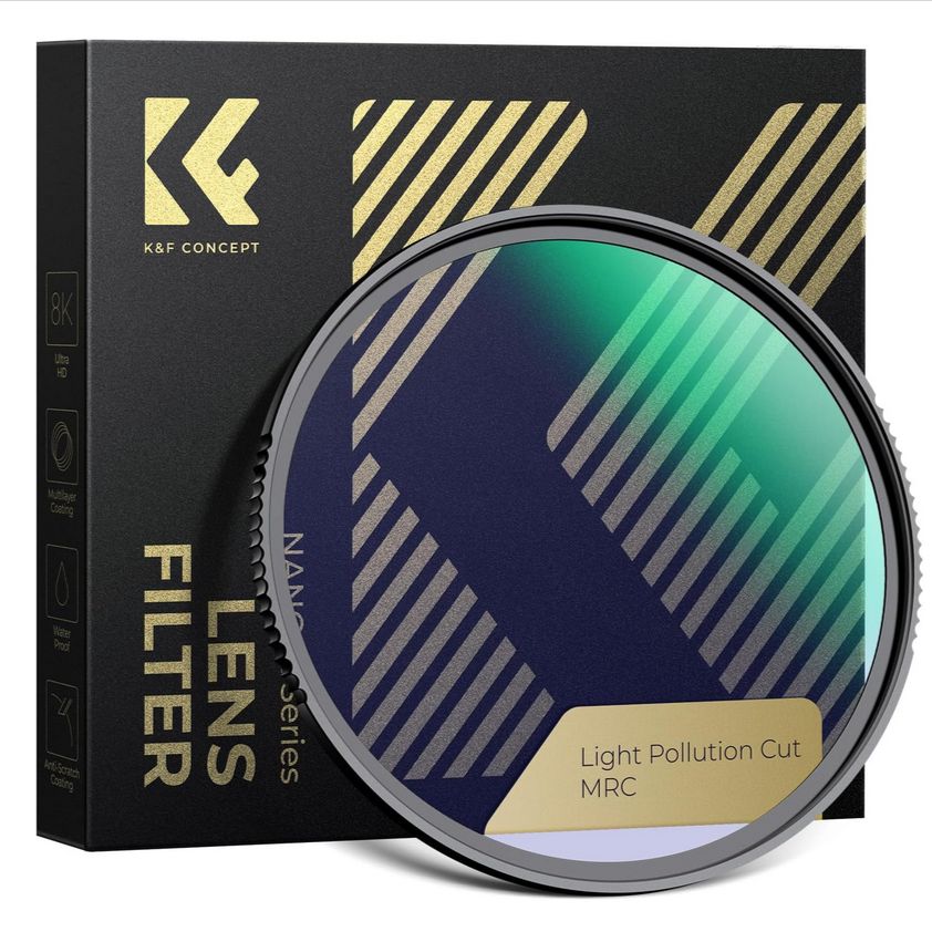 <ナ>K&F CONCEPT 62mm 光害カットフィルター Nano-Xcel 28層コーティング 夜景撮影用