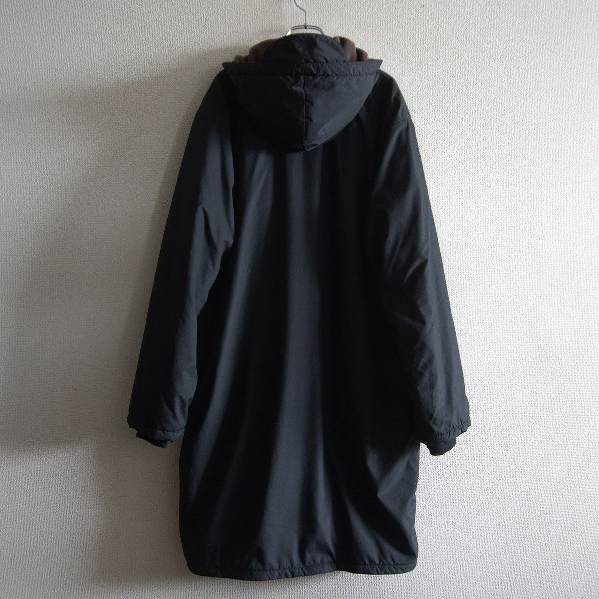 美品】GIORGIO ARMANI【フーデット コート】 50 ブラック ジョルジオ