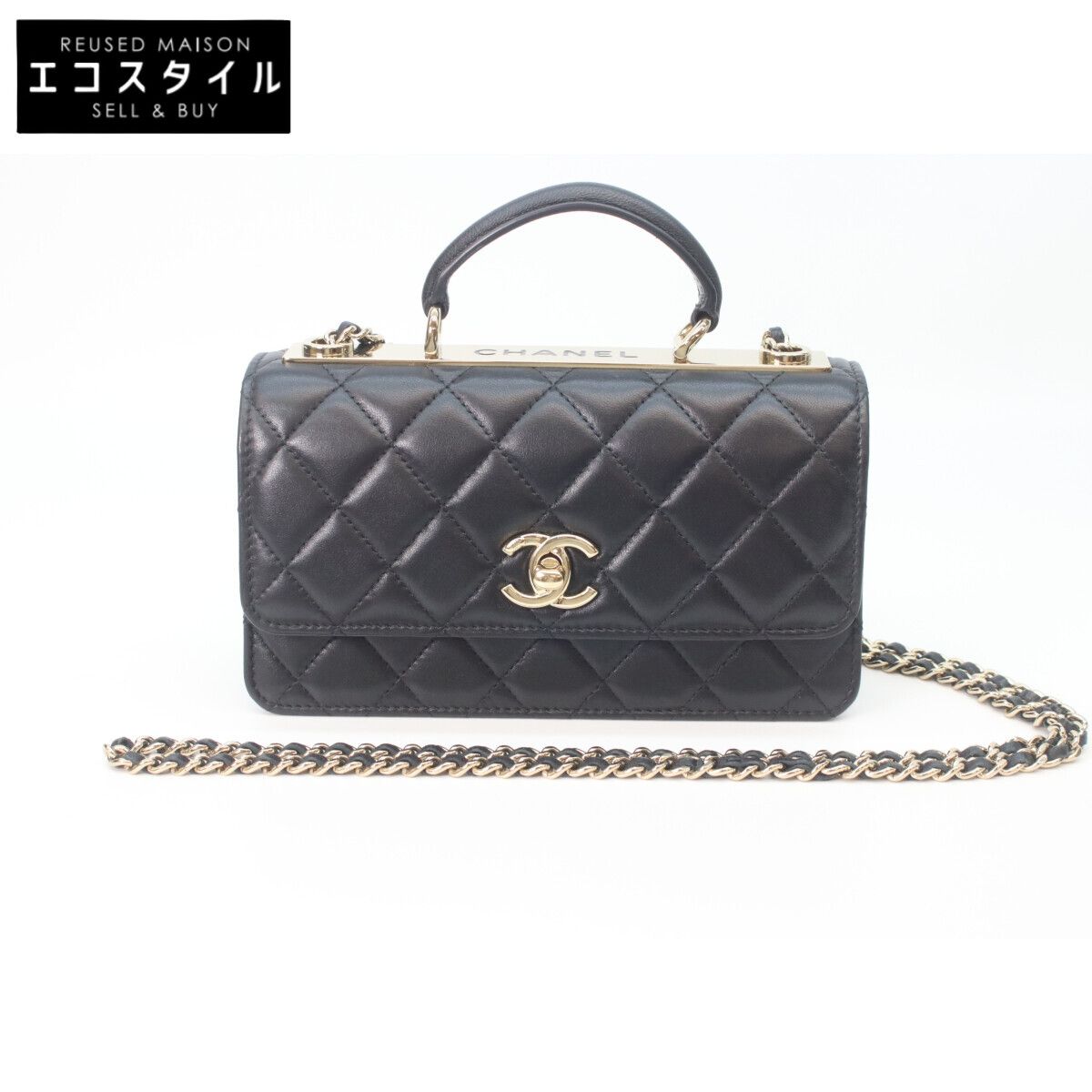 CHANEL シャネル AP4184 25AW 黒 ﾗﾑ ﾏﾄﾗｯｾ ﾄﾚﾝﾃﾞｨCC ﾁｪｰﾝｸﾗｯﾁ ｼｮﾙﾀﾞｰ