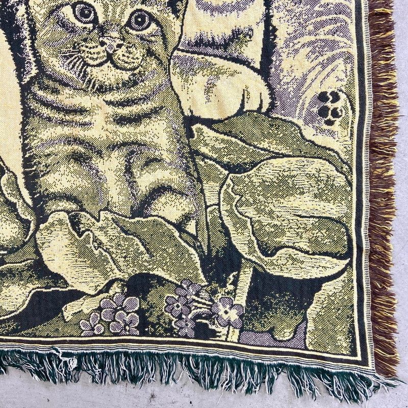 希少 リバーシブル スペイン製 90年代頃 ヴィンテージ ねこ柄
