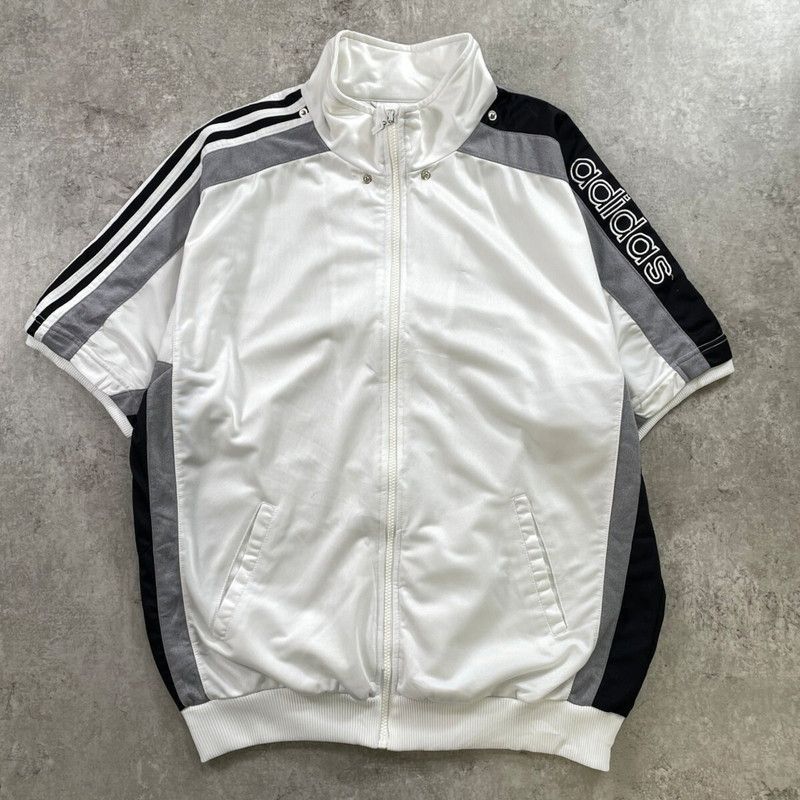 90年代 adidas アディダス 半袖 ジャージ トラックジャケット メンズXL 