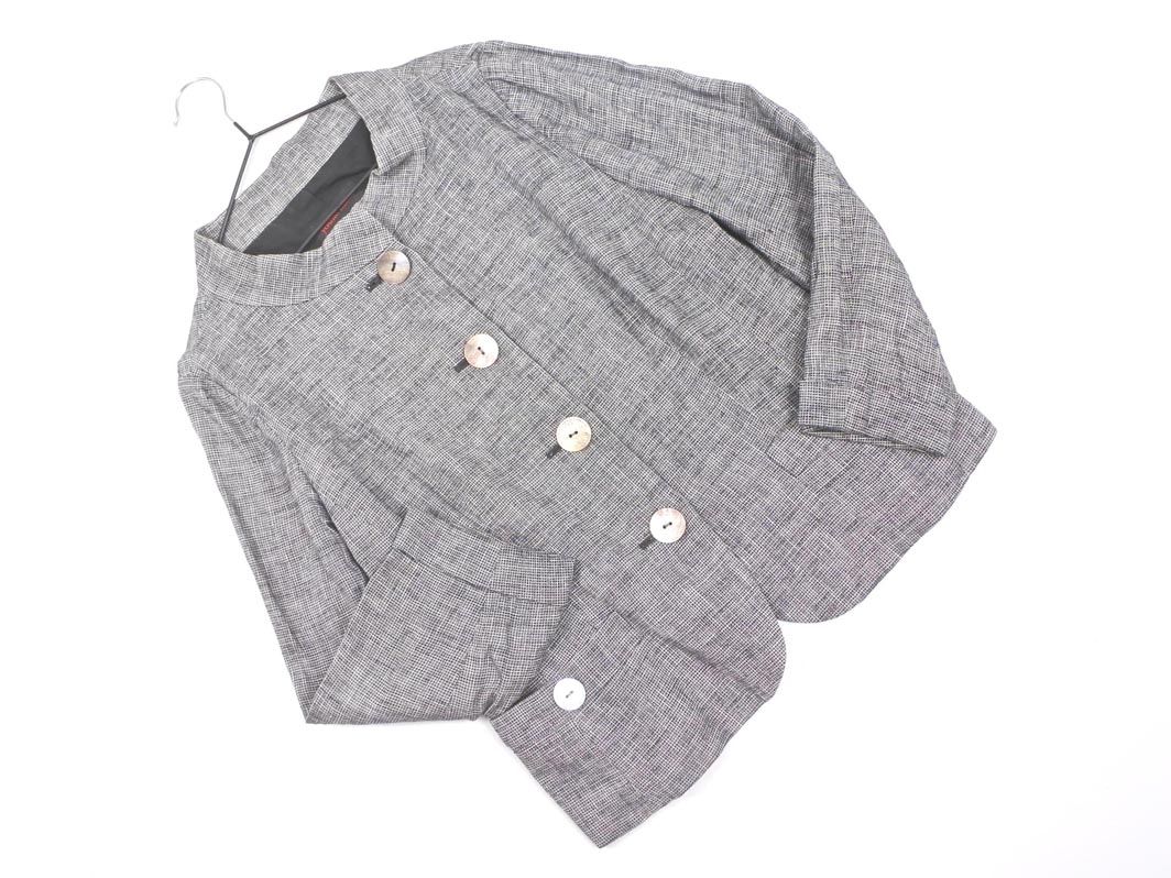 新品12万　ヨシエイナバ　リネン100%ジャケット　グレー　11号 極美品/定価10万超】yoshie inaba リネン混 光沢ジャケット LL - メルカリ