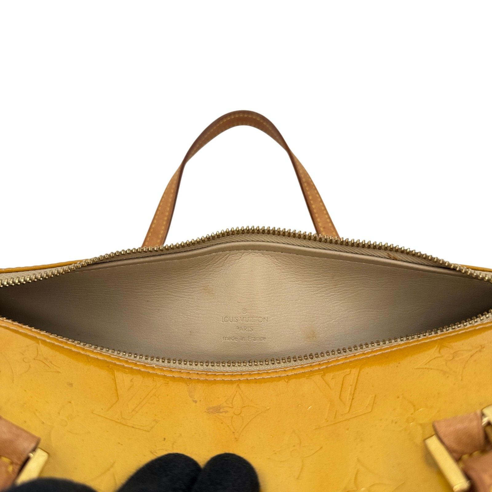 LOUIS VUITTON モノグラム・ヴェルニ イエロー ベッドフォード M91006