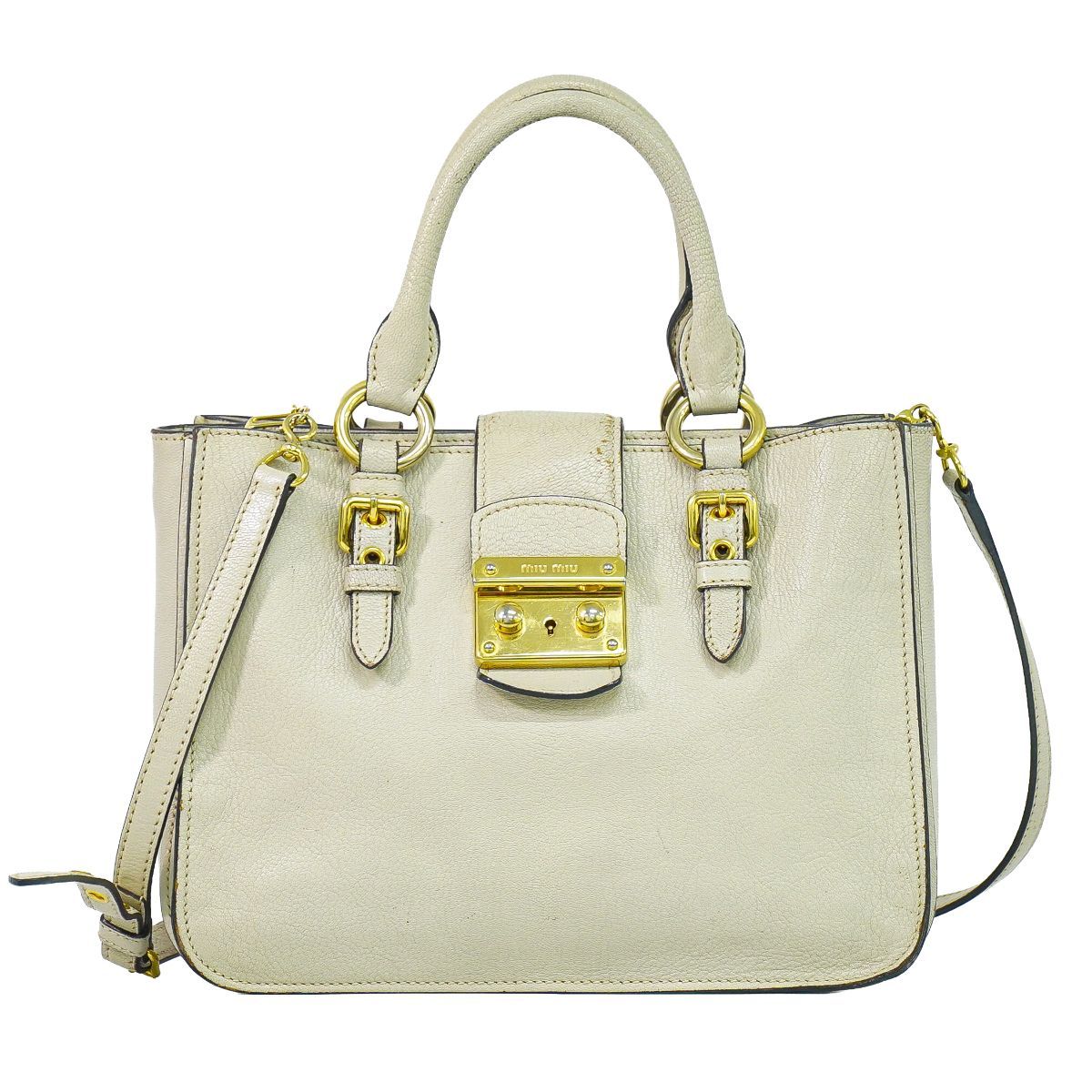 本物 ミュウミュウ MIU MIU マドラス 2WAY ショルダーバッグ