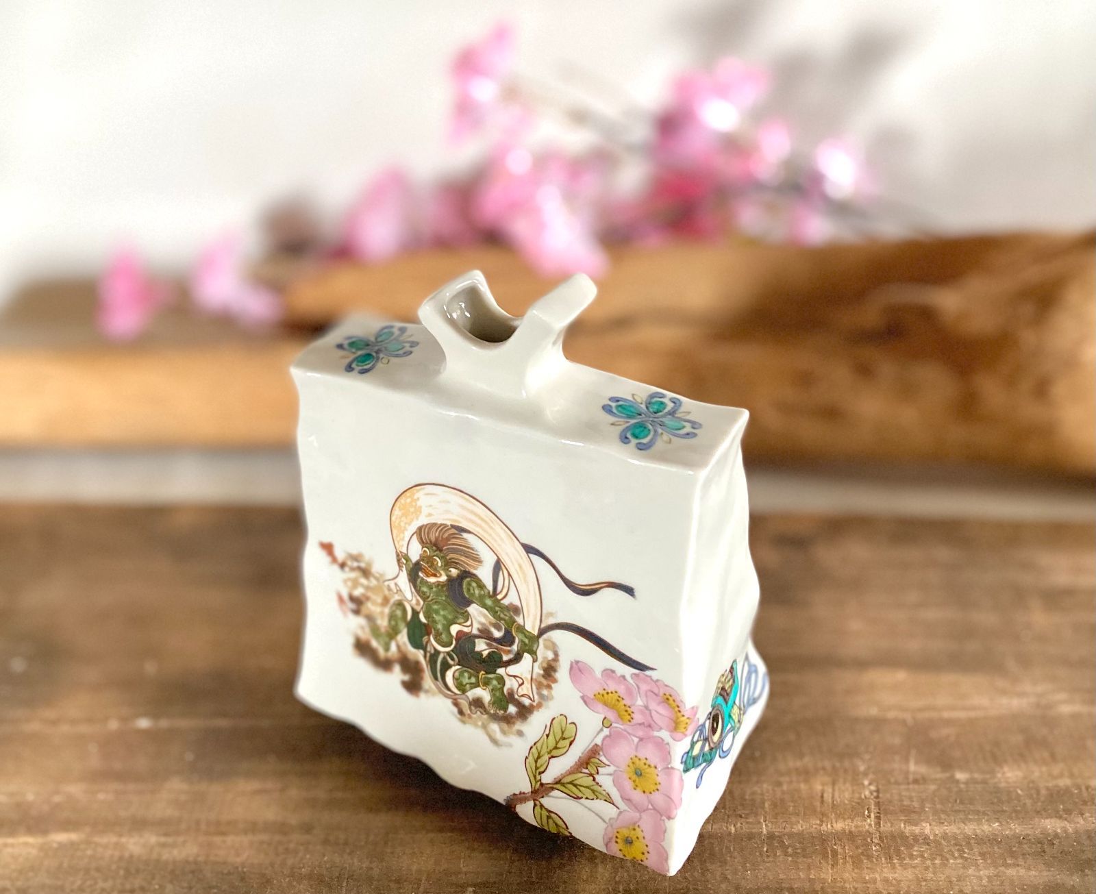 ふすま取手 2個 有田焼 鉄線の花 ふすま取っ手 有田焼 インテリア