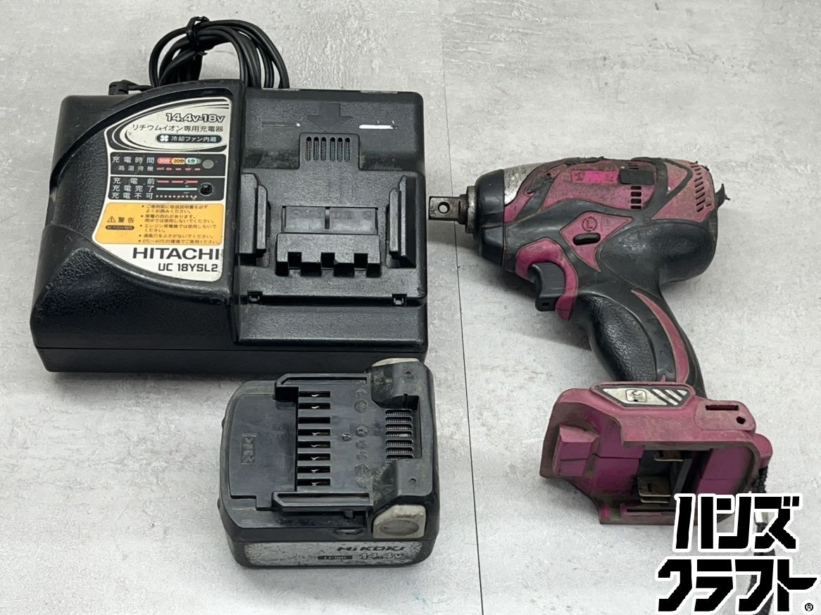 ♪【中古】　日立　WR14DBAL　インパクトレンチ　バッテリー、充電器　広島安佐北店 7,128円