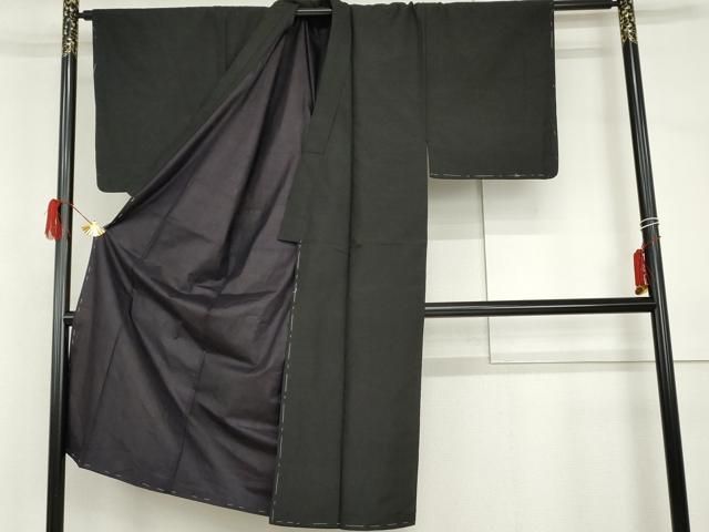 平和屋着物○男性 紬 色無地 蝋色 正絹 逸品 未使用 AABI0033cs 【公式