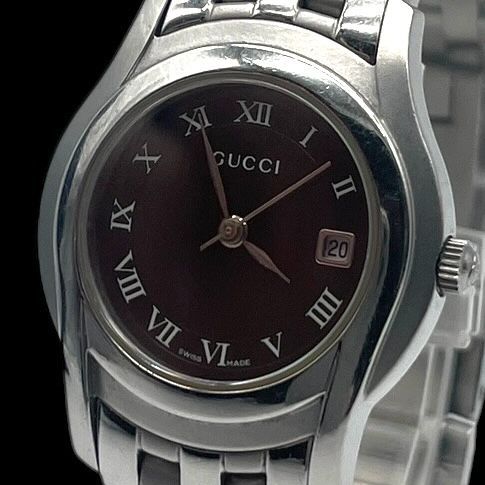 新品電池稼働品 GUCCI グッチ レディース腕時計 5500L Gクラス デイト