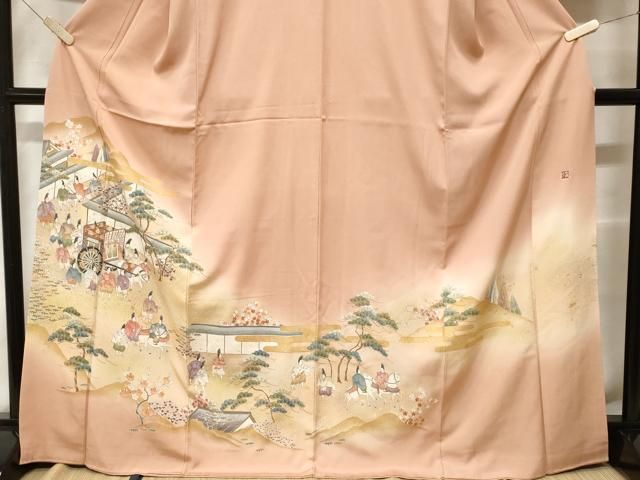 平和屋着物□豪華色留袖 作家物 寿光織 人物風景文 暈し染め 金糸 正絹