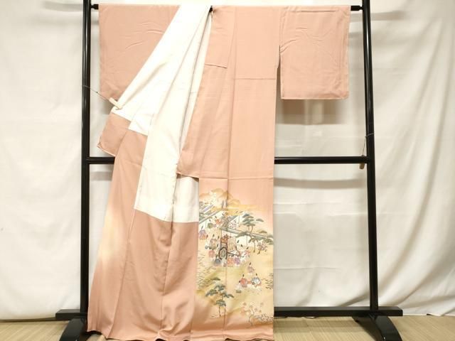 平和屋着物□豪華色留袖 作家物 寿光織 人物風景文 暈し染め 金糸 正絹