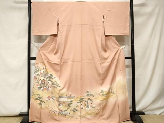 平和屋着物□豪華色留袖 作家物 寿光織 人物風景文 暈し染め 金糸 正絹