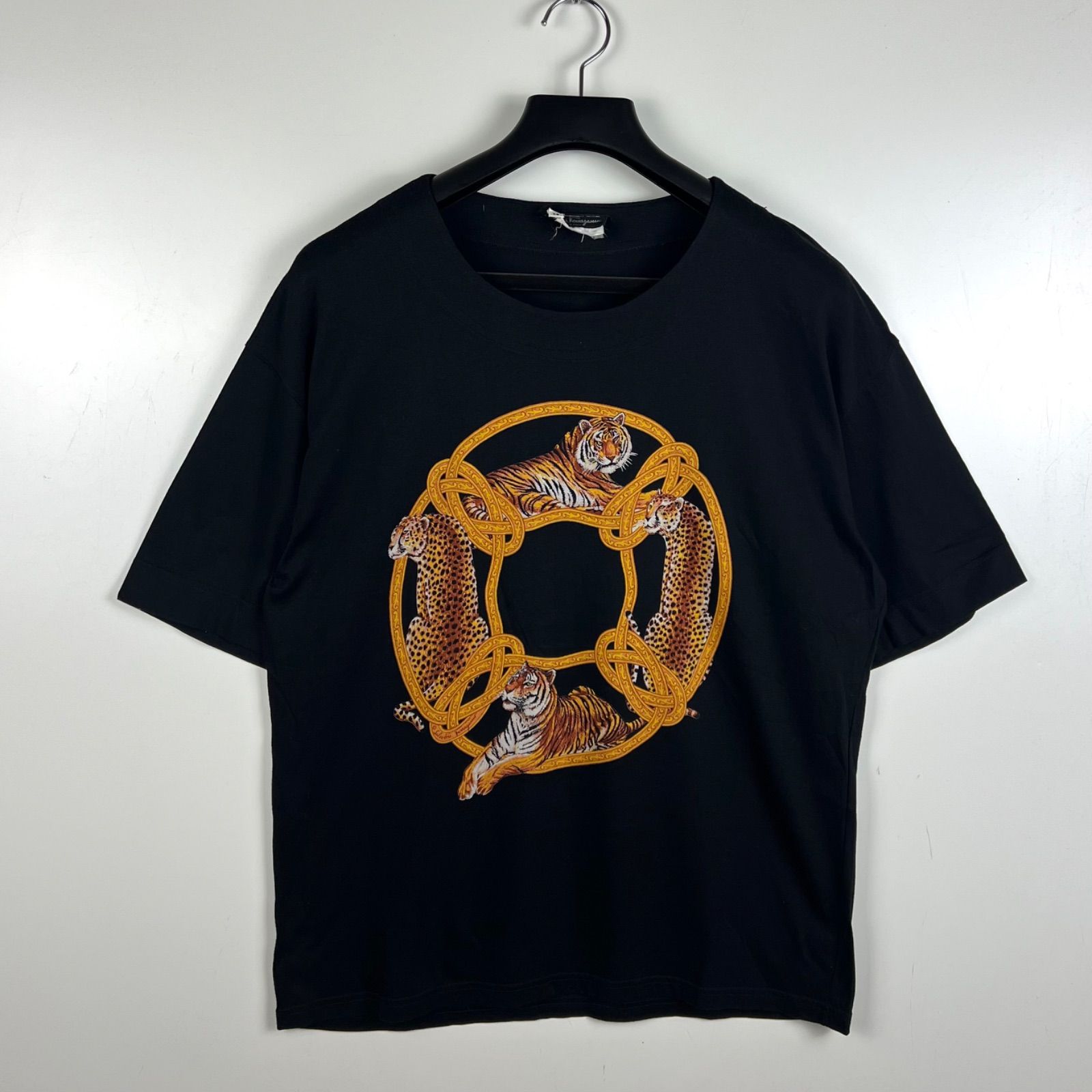 Salvatore Ferragamo 00s y2k archive TIGER circle Tee XS 