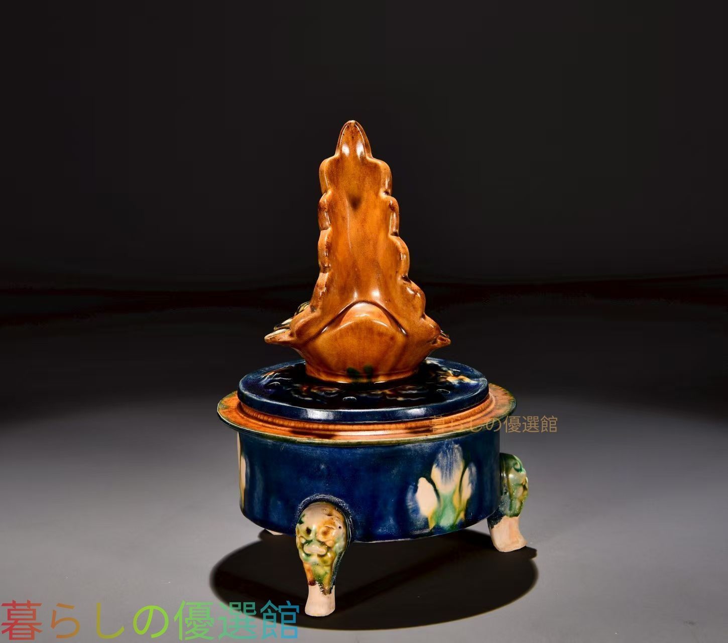 舶来品 古磁 唐三彩 陽刻 福禄長寿紋 香合 粉合 茶道具 文房具 中国古美術 上品】中国美術 唐三彩 孔雀 香炉 陶磁器 古美術gd429 - メルカリ
