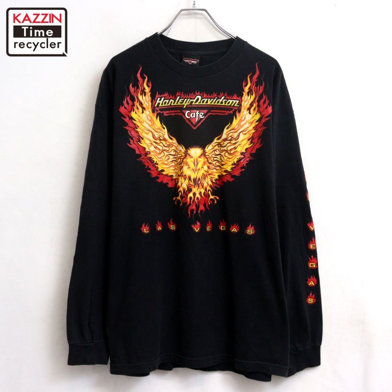 90s USA製 vintage HARLEY DAVIDSON イーグル ファイヤー バイカー