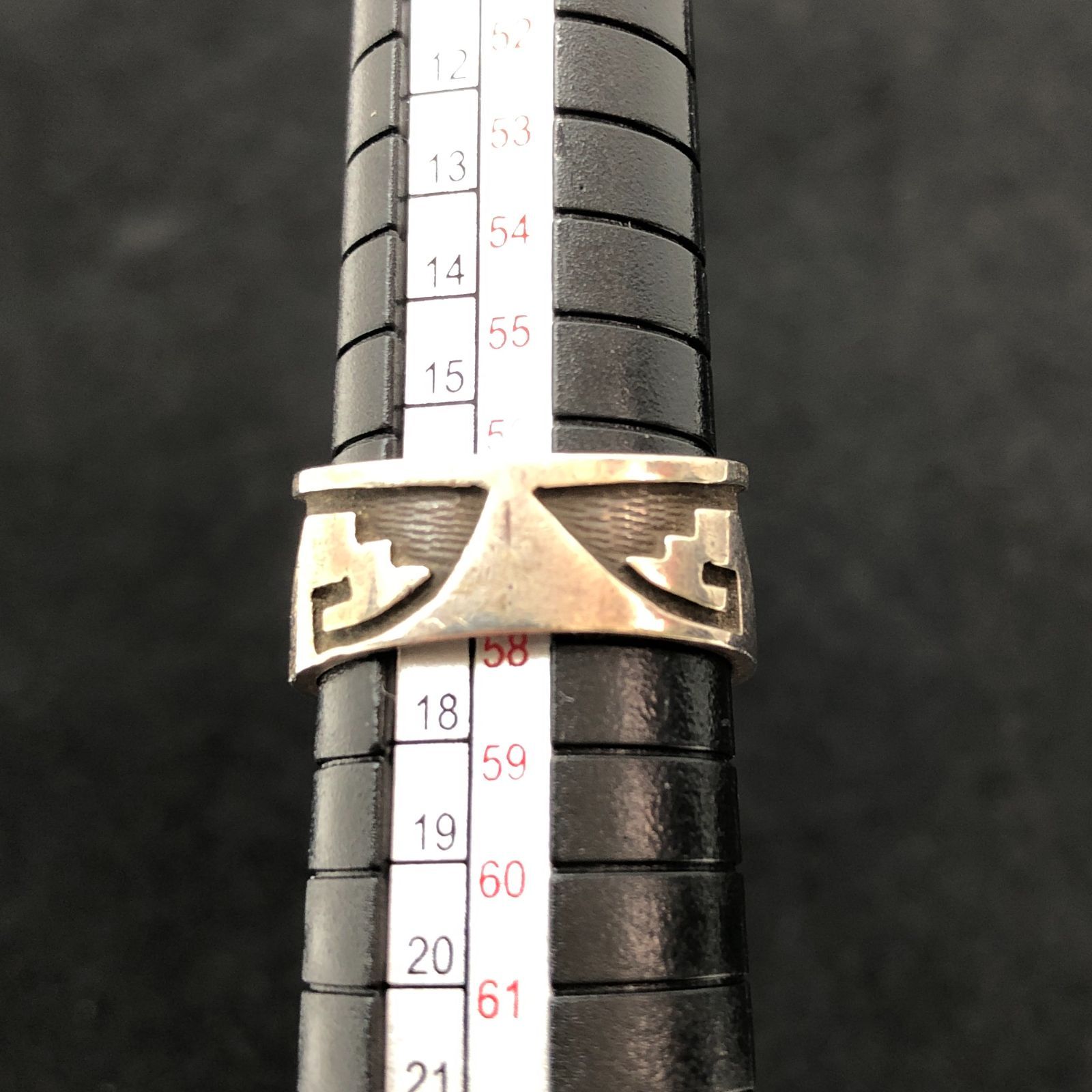 ホピ族 シルバーリング 17号 ベアパウ 刻印あり インディアン