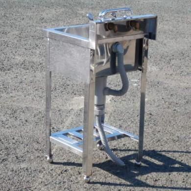 ヨコタ 業務用 ステンレス 1槽シンク W450 D450 H800(+100)ｍm 厨房 槽内寸W37D33深22cm W45D45H80(+10)cm