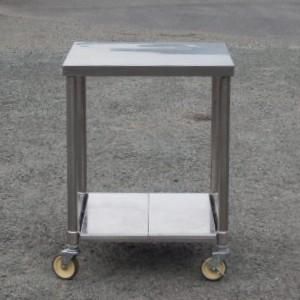 業務用 ステンレス 作業台 W600 D600 H800ｍm 厨房 キャスター付 ワゴン W60D60H80cm 移動台 配膳台