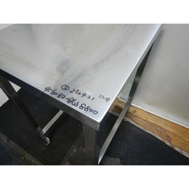 ステンレス作業台 厨房 中古 W450×D600×H800 三方枠 サーバー台 ステンレス 作業台 三方枠 業務用 調理台 450×600×800 板厚1.2mmモデル