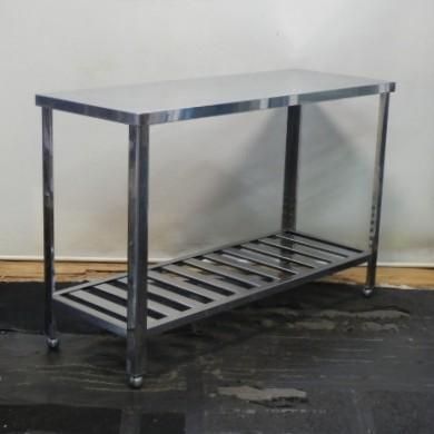 2 業務用 ステンレス 作業台 W1200 D450 H800mm 厨房 W120D45H80cm 下段すのこ アングル脚 2 業務用 ステンレス 作業台 W1200 D450 H800mm 厨房 W120D45H80cm 下段すのこ アングル脚