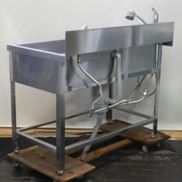 業務用 ステンレス 1槽シンク W1100 D600 H800(+150)mm 厨房 槽内寸W98D48深25cm W110 D60 H80(+15)cm