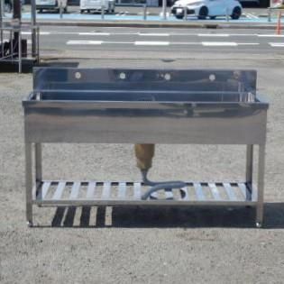 業務用 ステンレス 大型 1槽 シンク W1500 D600 H800(+150)mm 厨房 槽内寸W142D47深25cm W150 D60 H80cm