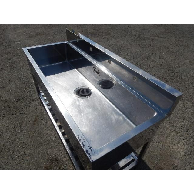 業務用 ステンレス 大型 1槽 シンク W1500 D600 H800(+150)mm 厨房 槽内寸W142D47深25cm W150 D60 H80cm 業務用 ステンレス 大型 1槽 シンク W1500 D600 H800(+150)mm 厨房 槽内寸W142D47深25cm W150 D60 H80cm