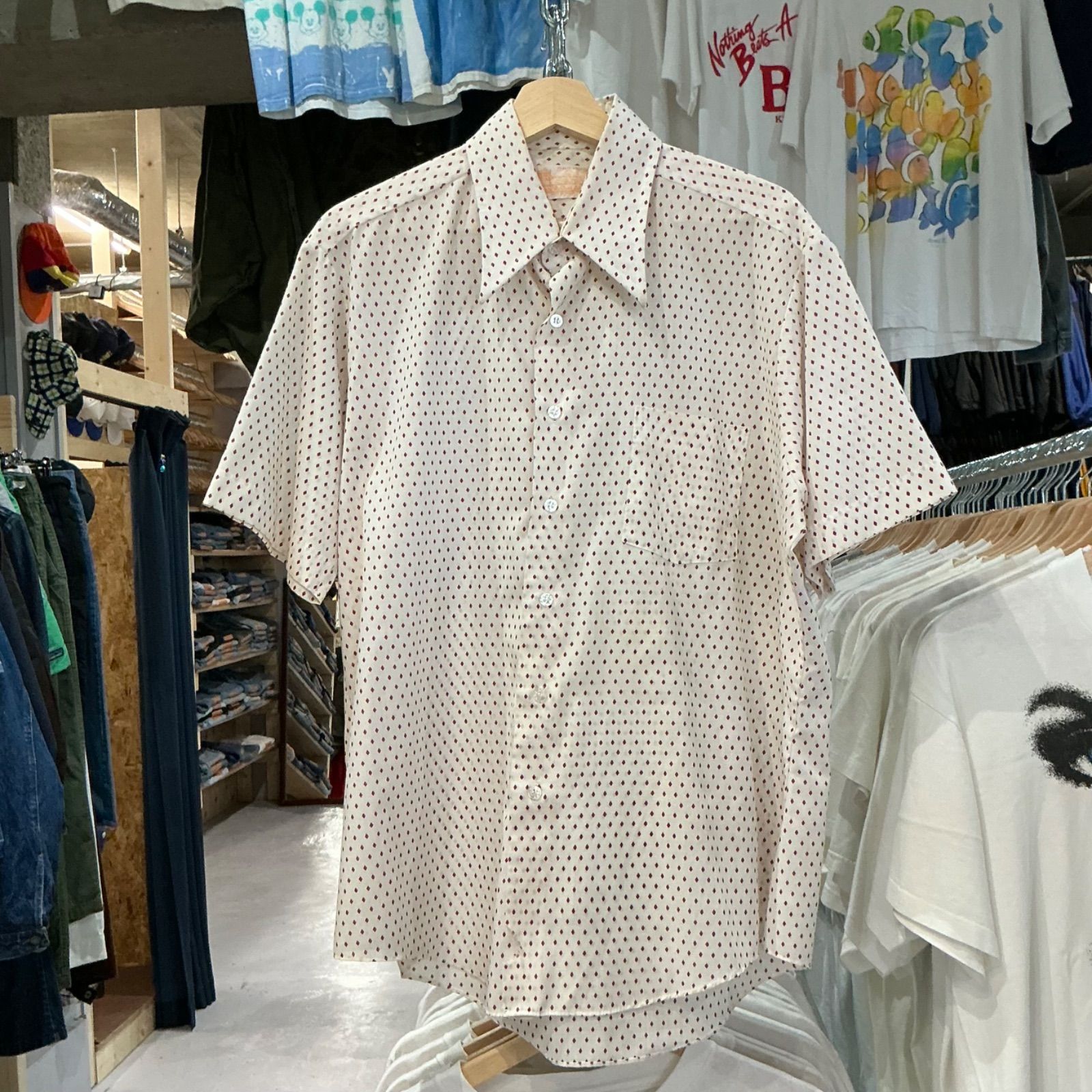 70s KINGS ROAD Sears S/S Shirt キングスロード シアーズ 半袖シャツ 