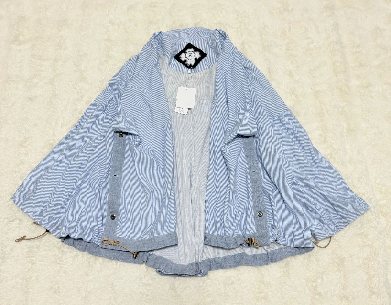 KURUMI 久留米絣研究舎 綿麻ブラウス 久留米絣　オカモト商店 限定お買い得商品 KURUMI 久留米絣研究舎 綿麻ブラウス 久留米絣
