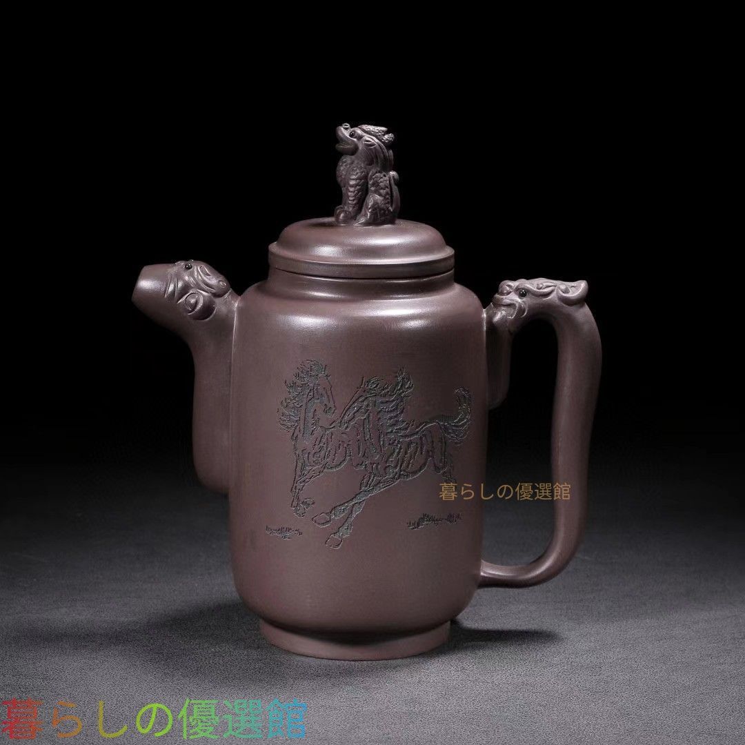 中国古美術 紫砂壺 竜馬精神壺 宜興紫砂 原鉱泥 手彫 急須 茶道具 gd429 20,305円