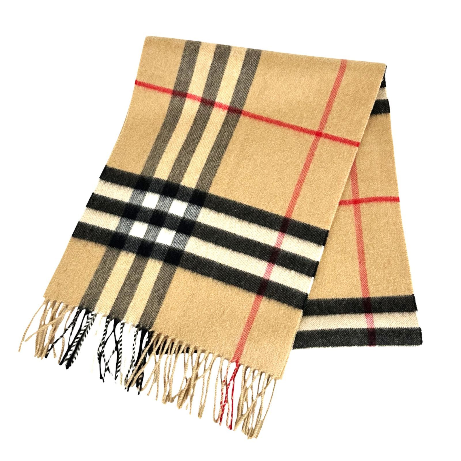 BURBERRY】バーバリー マフラー ノバチェック ベージュ系【中古】 USED-A 【9304】