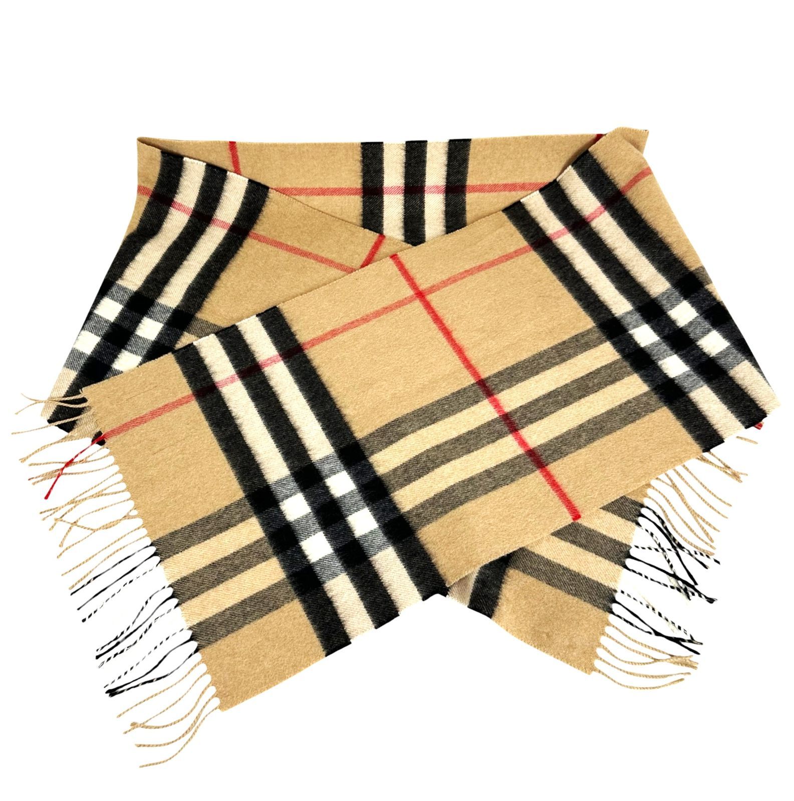 【未使用】バーバリー マフラー ノバチェック ベージュ Burberry タグ付 BURBERRY】バーバリー マフラー ノバチェック ベージュ系【中古】 USED
