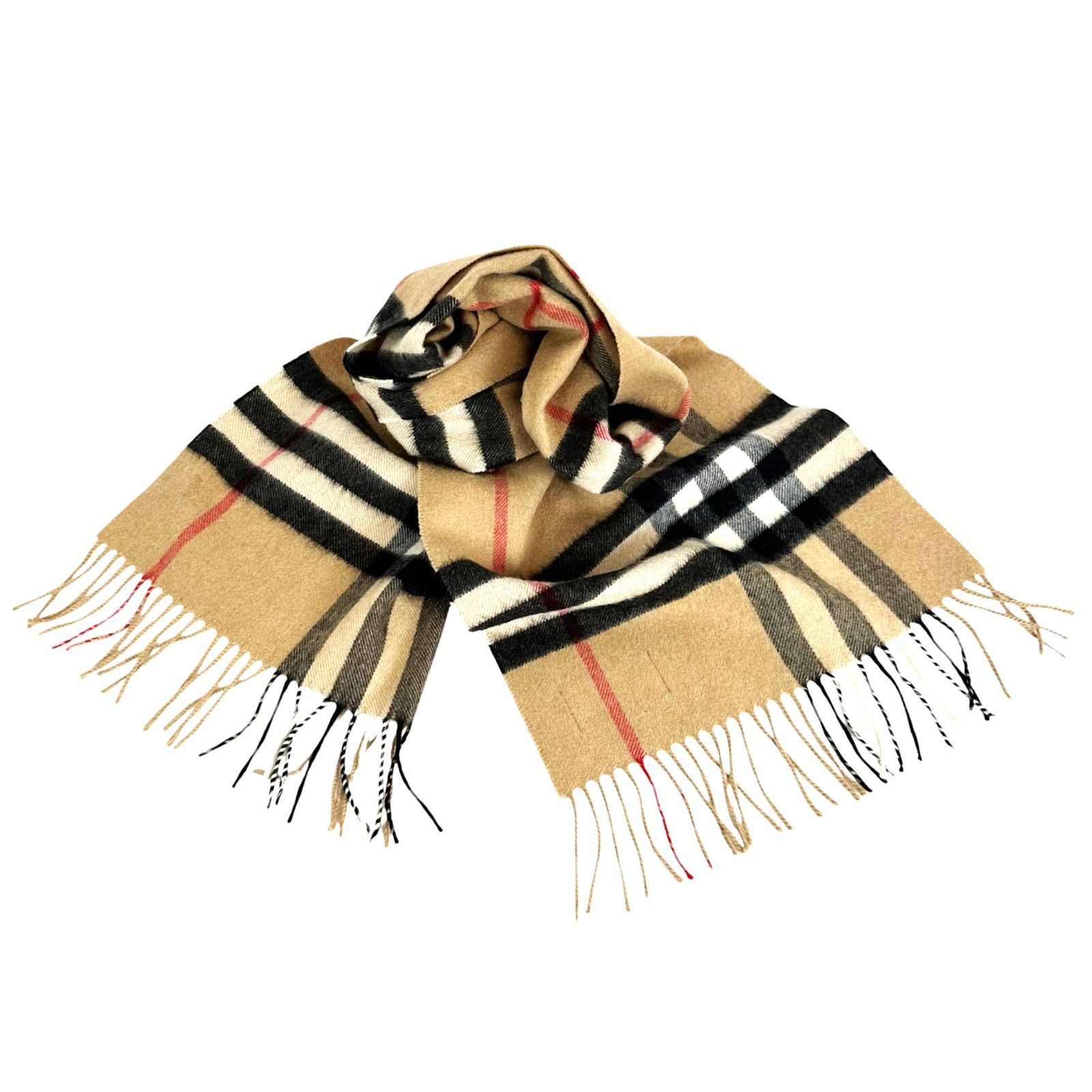 BURBERRY】バーバリー マフラー ノバチェック ベージュ系【中古】 USED