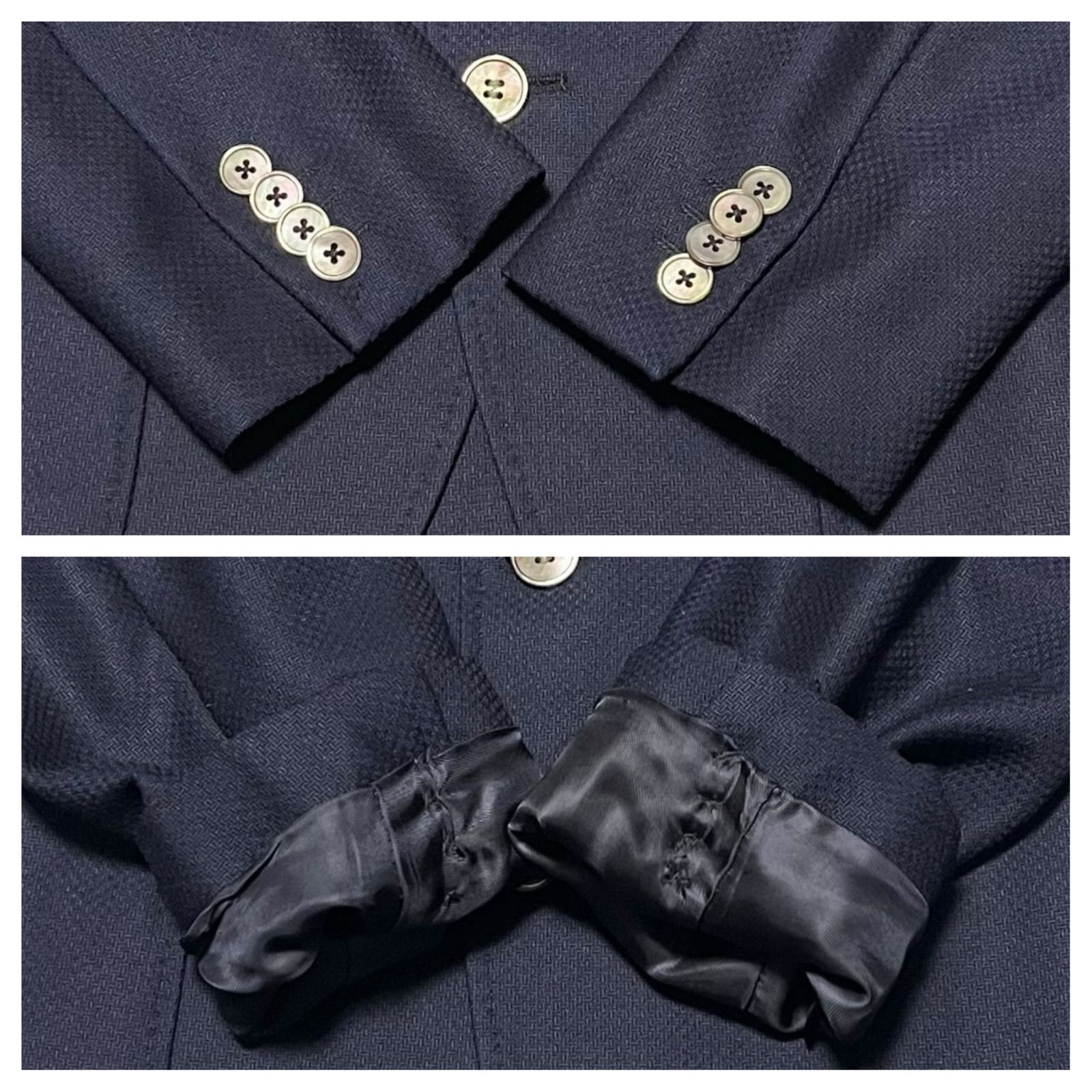 極美品 HUGO BOSS ヒューゴボス テーラードジャケット 鹿の子 ウール 