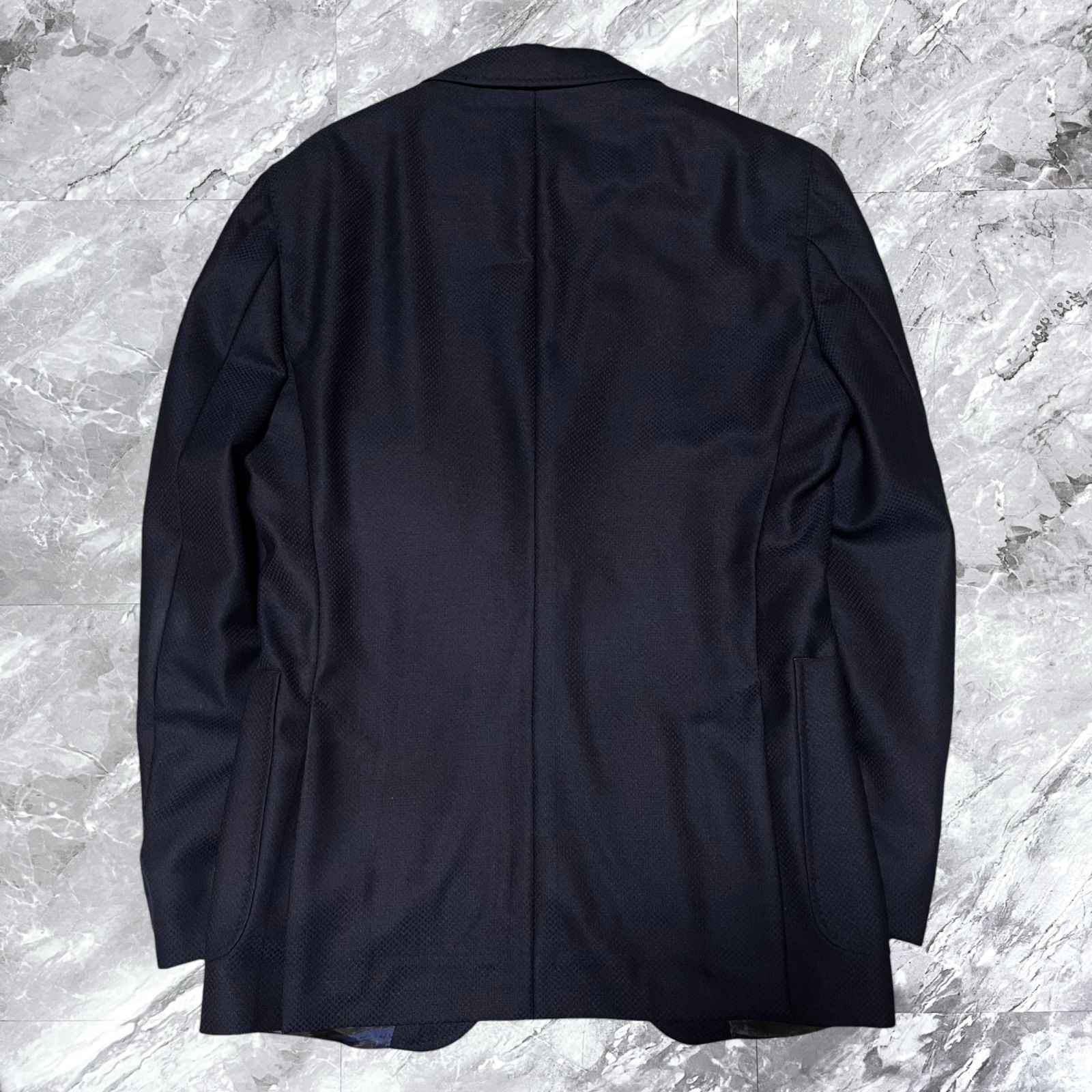 極美品 HUGO BOSS ヒューゴボス テーラードジャケット 鹿の子 ウール 