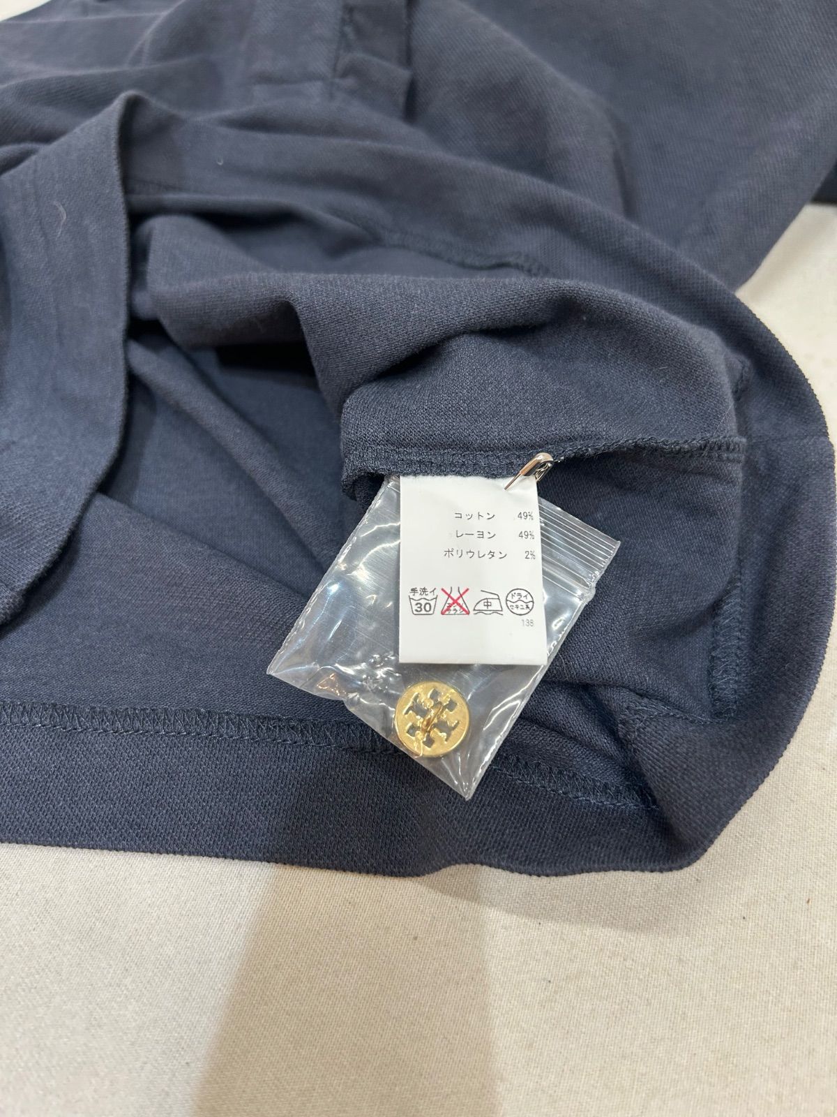 正規美品！トリーバーチ ポロシャツ 美品☆ TORY BURCH トリーバーチ ポロシャツ ネイビー レディース XS