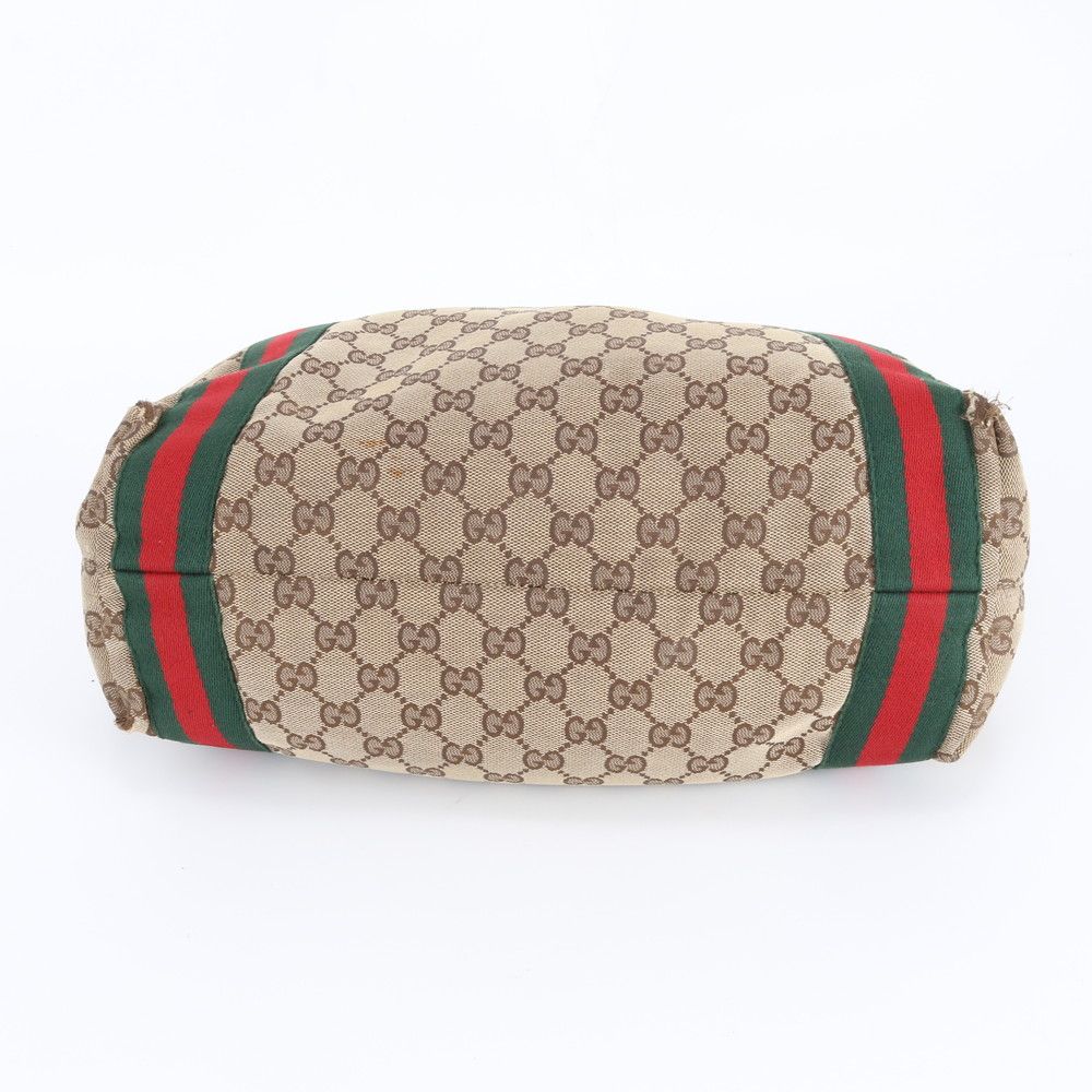 GUCCI　キャンバストート　シェリーライン グッチ GG キャンバス シェリー ライン 189669 レザー トート バッグ