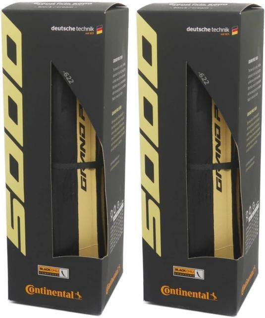 [最短即日発送] 2本セット Continental(コンチネンタル) GRAND PRIX 5000 グランプリ5000 クリームスキン ブラック black/cream skin (700x28c) [並行輸入品] 送料無料