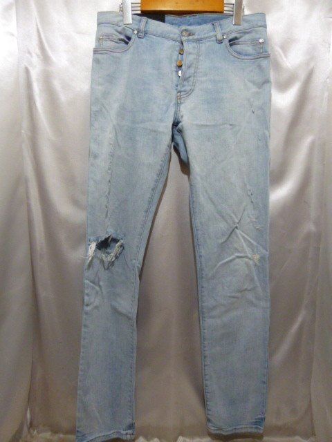BALMAIN バルマン RH15291D031 TAPERED テーパード ダメージ加工デニム