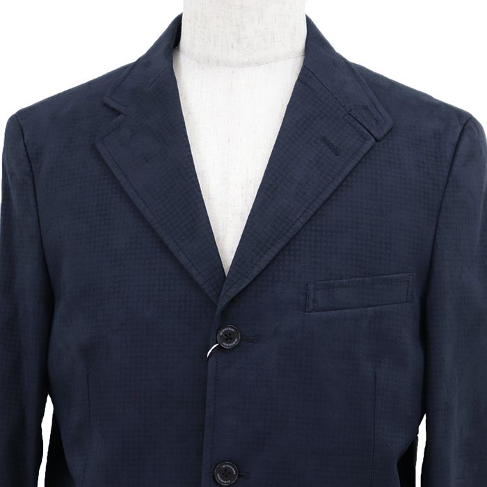 SALE【未使用】BURBERRY LONDON バーバリーロンドン テーラードジャケット サイズ M メンズ フェイクヌバック アマレッタ ハウンドトゥース 千鳥格子柄 アウター タグ付属 ネイビー 紺 SALE【未使用】BURBERRY LONDON バーバリーロンドン テーラード