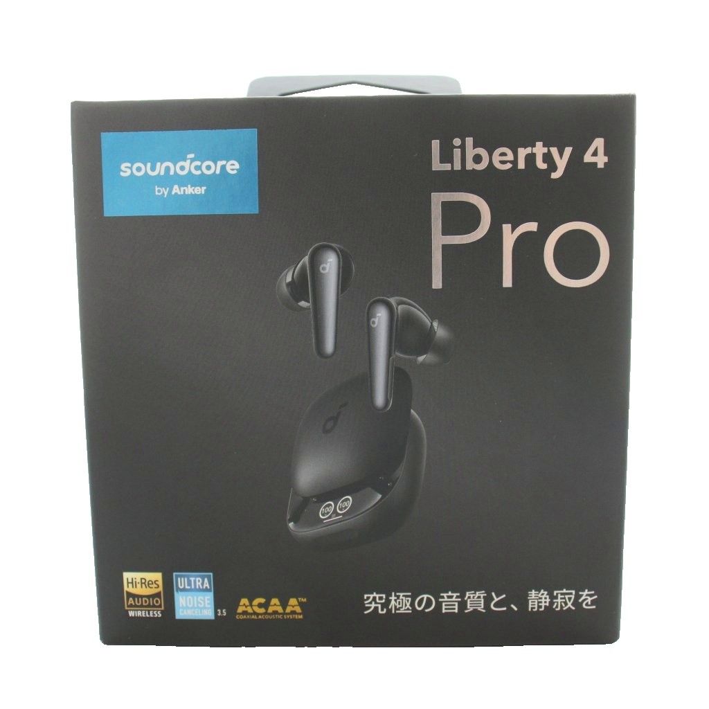 未開封 Anker アンカー Soundcore Liberty 4 Pro ワイヤレス イヤホン イヤフォン Bluetooth 5.3 黒 ブラック A3954N11 /MW ■GY18