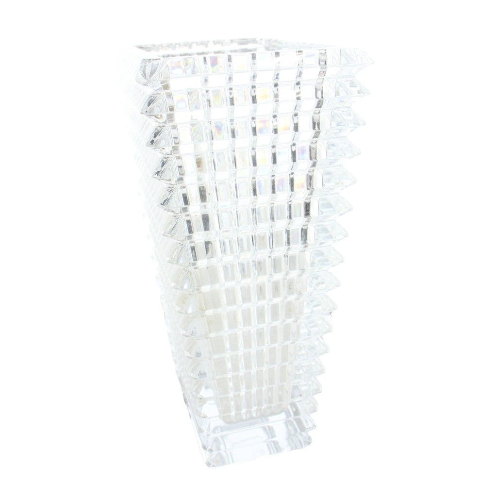 バカラ Baccarat EYE VASE アイベース スクエア スクウェア L フラワーベース 花瓶 高さ約30cm クリスタル クリア インテリア小物 /MW ■GY18