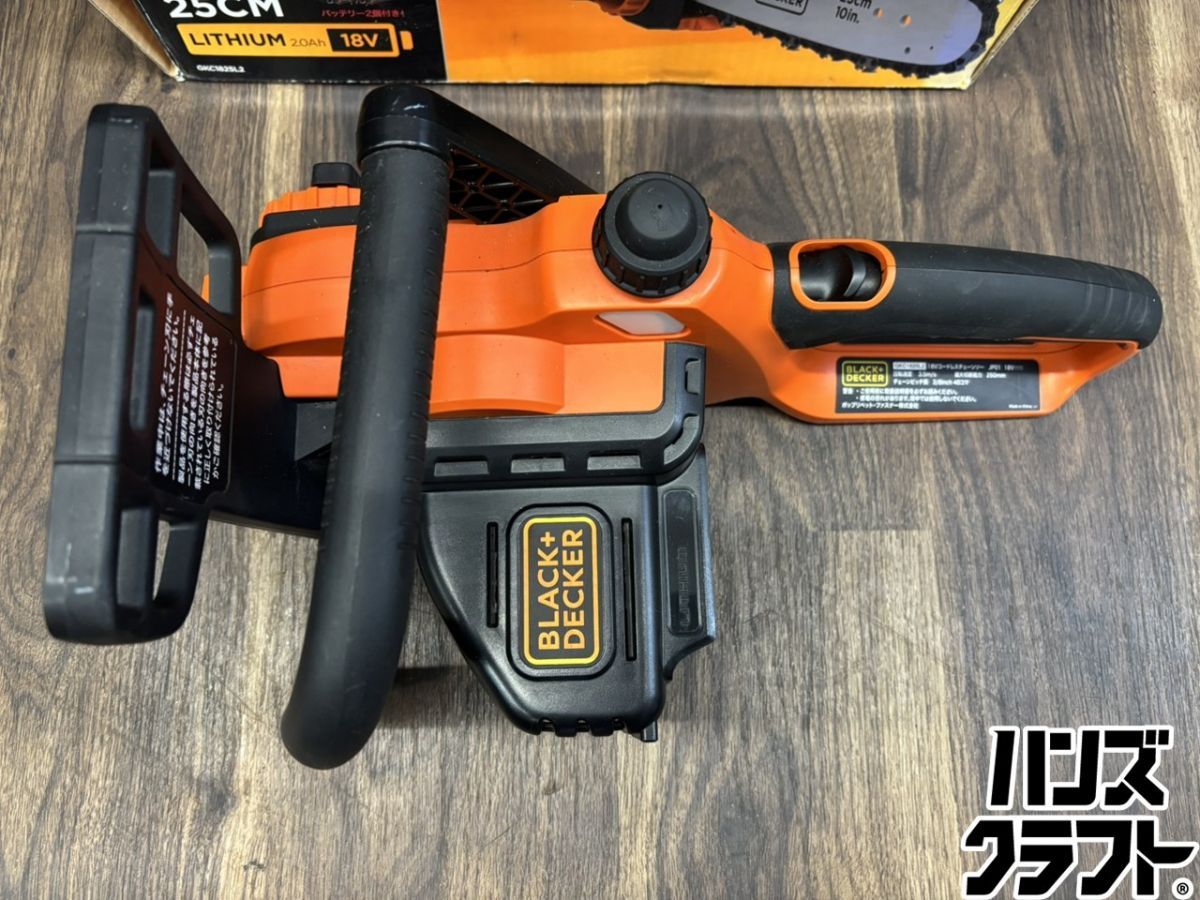 ♭【中古美品】B＆D GKC1825L2 コードレスチェーンソー 18V バッテリー 