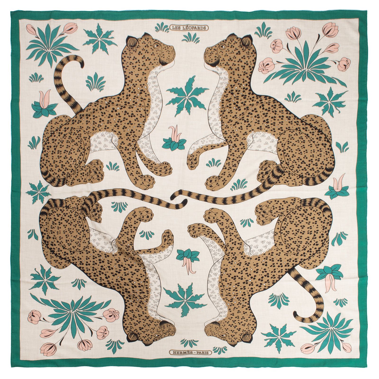 HERMES エルメス スカーフ カレ140 カレジェアン Les Leopards