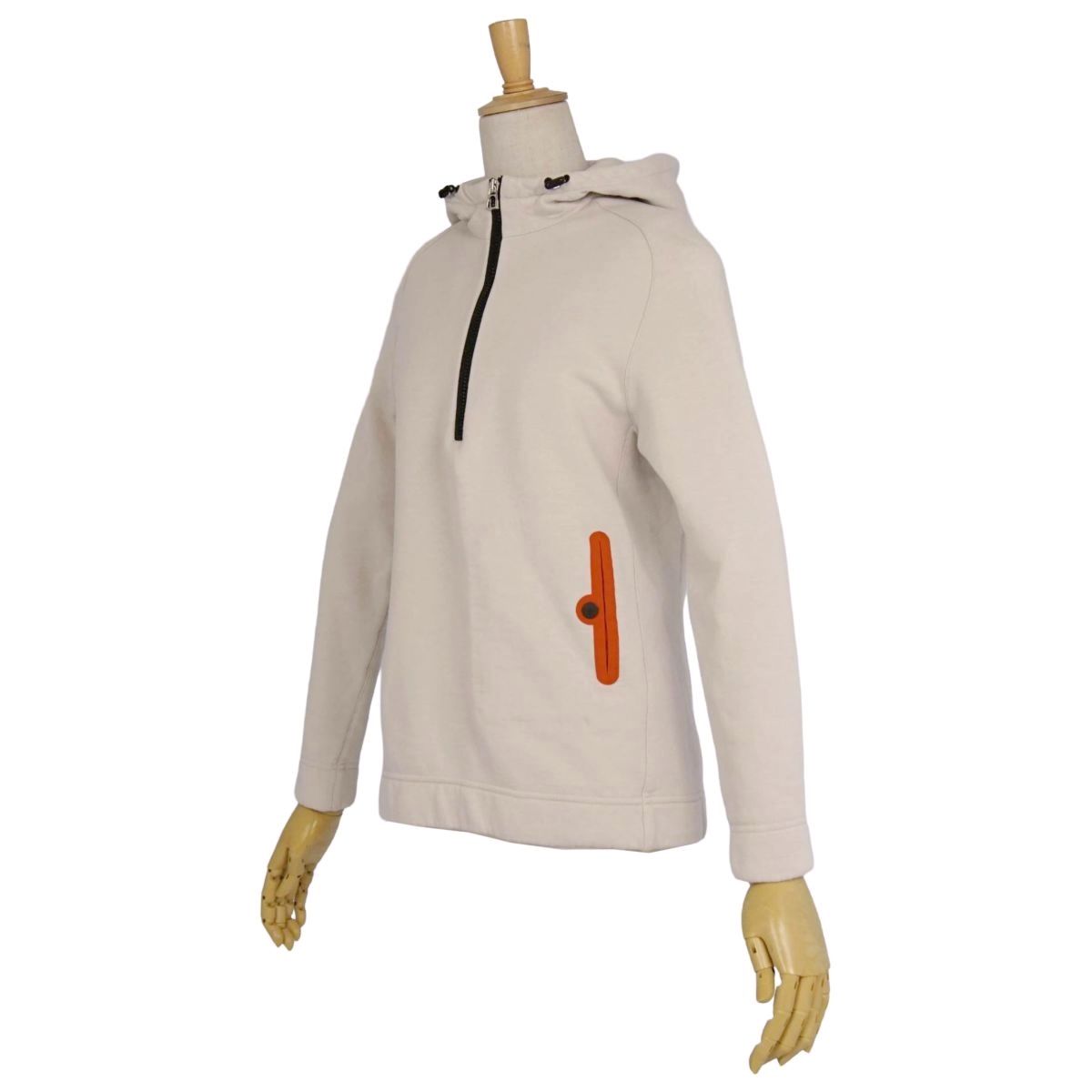 美品 エルメス HERMES パーカー フーディー ハーフジップ スウェット
