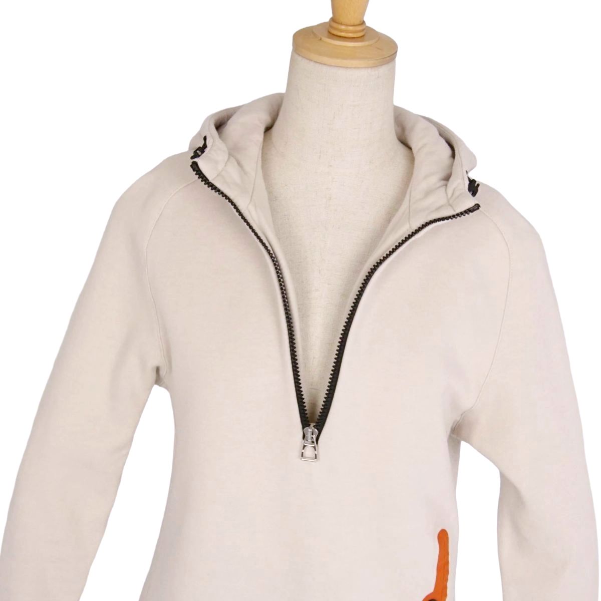 美品 エルメス HERMES パーカー フーディー ハーフジップ スウェット
