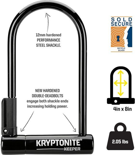 (最短即日発送) KRYPTONITE(クリプトナイト) キーパー スタンダード 4インチ フレックス ケーブル付 ロック(U字) LKU04400 送料無料