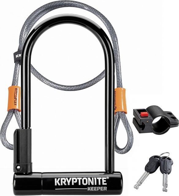 (最短即日発送) KRYPTONITE(クリプトナイト) キーパー スタンダード 4インチ フレックス ケーブル付 ロック(U字) LKU04400 送料無料